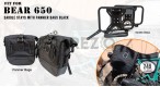 Fit For Royal Enfield Bear 650 Canvas and Leather Pannier Bags With Saddle Stays - SPAREZO